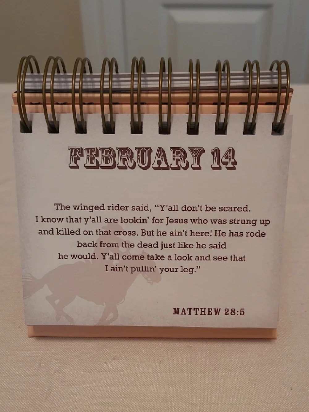 Cowboy Bible Verses Flip Calendar
